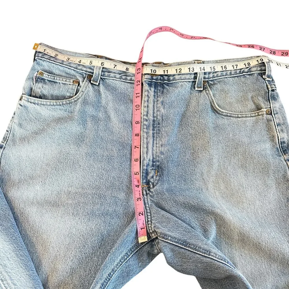 Carhartt B18 Traditional Fit Tapered Jeans Stonewash Light Medium Blue 40x30